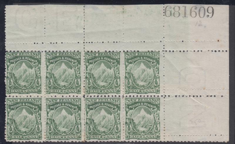 Lot 451 - NEW ZEALAND - Definitives - ½d Mount Cook  -  Mowbray Collectables ​Public Stamp Auction #37
