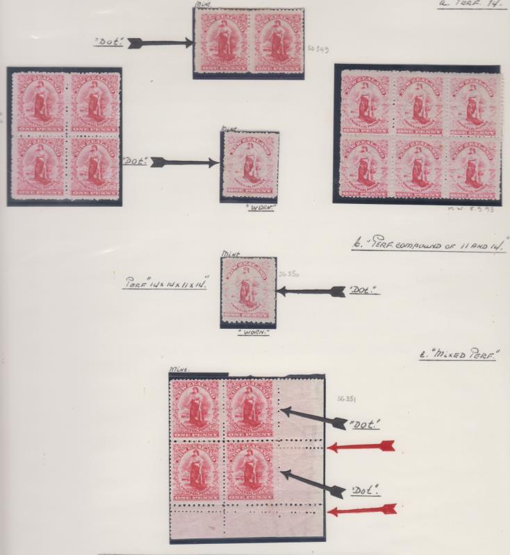Lot 462 - NEW ZEALAND - Definitives - 1d Universals  -  Mowbray Collectables ​Public Stamp Auction #37
