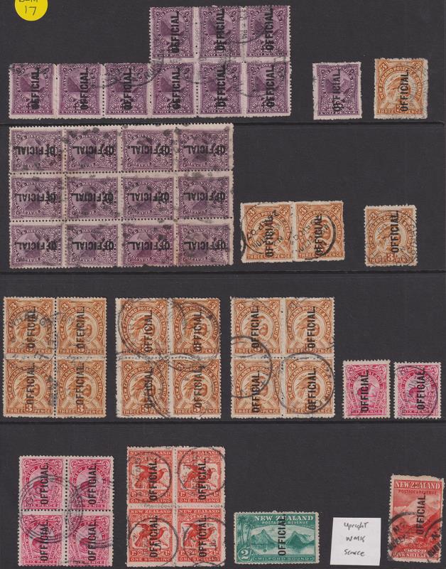Lot 620 - New Zealand - Officials  -  Mowbray Collectables ​Public Stamp Auction #37