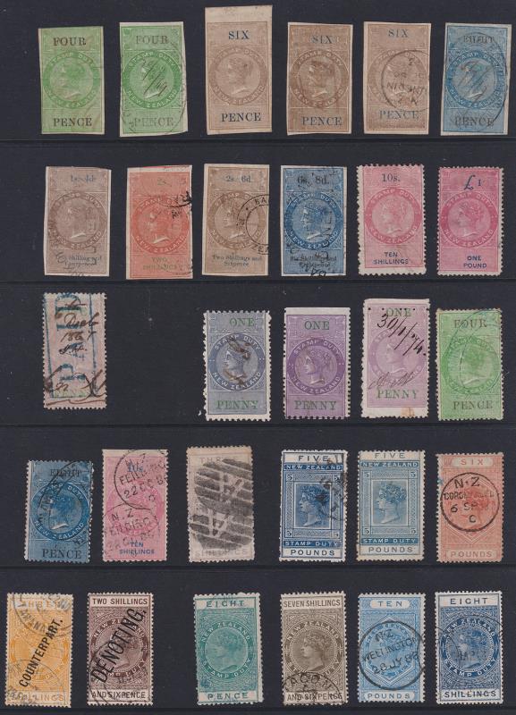 Lot 722 - NEW ZEALAND - Revenues - QV Longtypes  -  Mowbray Collectables ​Public Stamp Auction #37