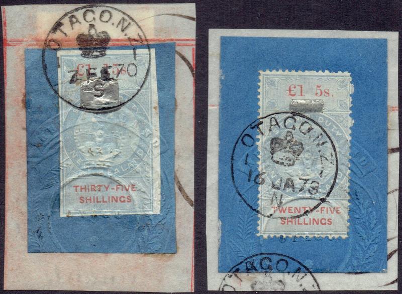 Lot 724 - NEW ZEALAND - Revenues - QV Longtypes  -  Mowbray Collectables ​Public Stamp Auction #37