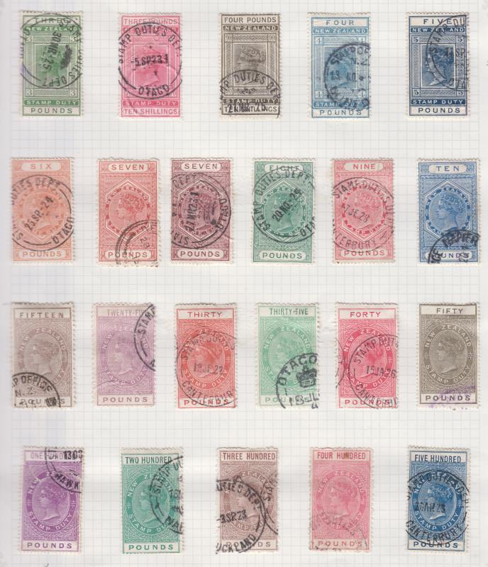 Lot 726 - NEW ZEALAND - Revenues - QV Longtypes  -  Mowbray Collectables ​Public Stamp Auction #37