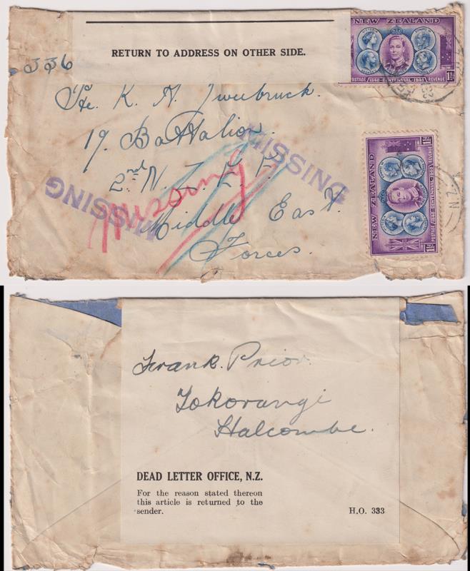 Lot 377 - New Zealand - Postal History  -  Mowbray Collectables Postal Stamp Auction #524
