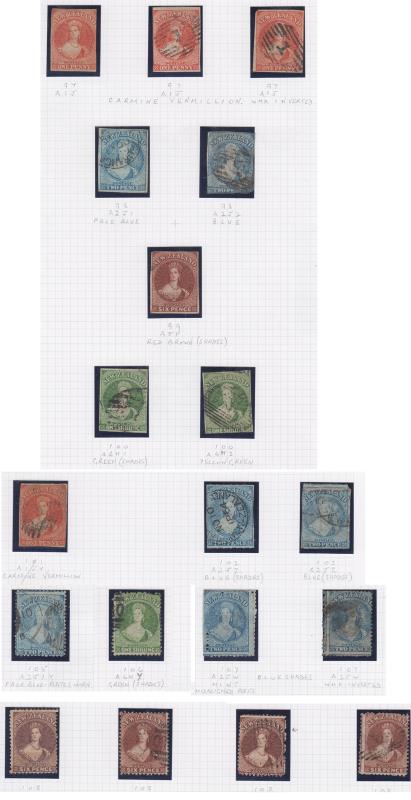 Lot 318 - NEW ZEALAND - Definitives / Full Face Queens  -  Mowbray Collectables ​Public Stamp Auction #35