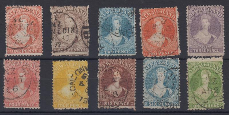 Lot 367 - NEW ZEALAND - Definitives / Full Face Queens  -  Mowbray Collectables ​Public Stamp Auction #35