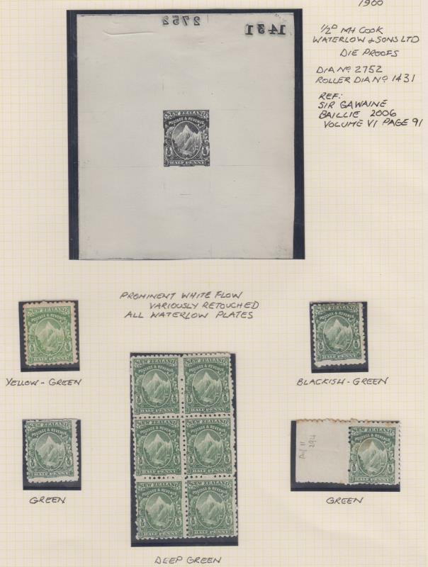 Lot 432 - NEW ZEALAND - Definitives / ½d Mount Cook  -  Mowbray Collectables ​Public Stamp Auction #35