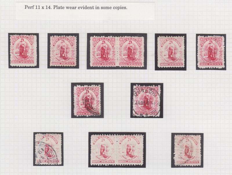 Lot 442 - NEW ZEALAND - Definitives / 1d Universals  -  Mowbray Collectables ​Public Stamp Auction #35