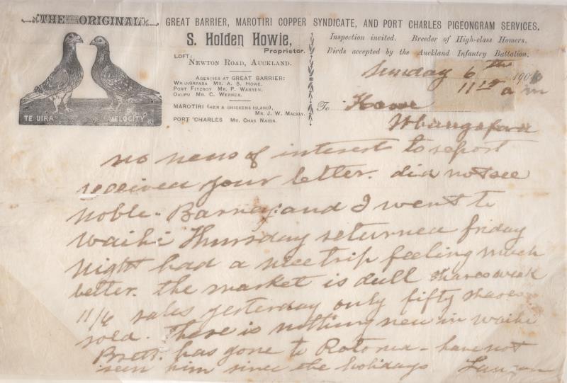 Lot 532 - NEW ZEALAND - Pigeon Post  -  Mowbray Collectables ​Public Stamp Auction #35