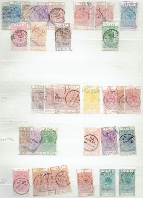 Lot 794 - NEW ZEALAND - Revenues / QV Long Types - Mowbray Collectables Public Stamp Auction #35 Lot 794 - NEW ZEALAND - Revenues / QV Long Types - Mowbray Collectables Public Stamp Auction #35