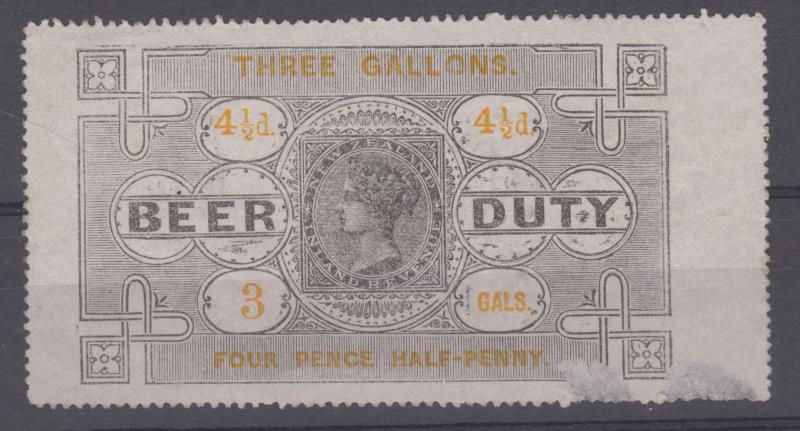 Lot 802 - NEW ZEALAND - Revenues / Beer Duty  -  Mowbray Collectables ​Public Stamp Auction #35