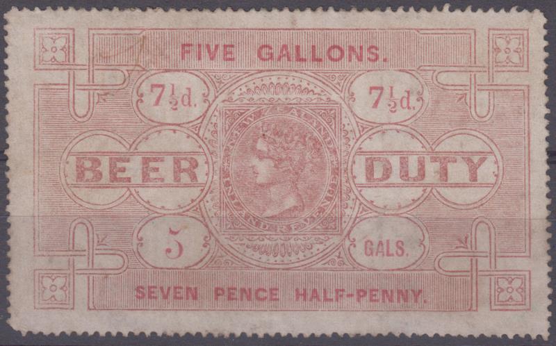 Lot 803 - NEW ZEALAND - Revenues / Beer Duty  -  Mowbray Collectables ​Public Stamp Auction #35