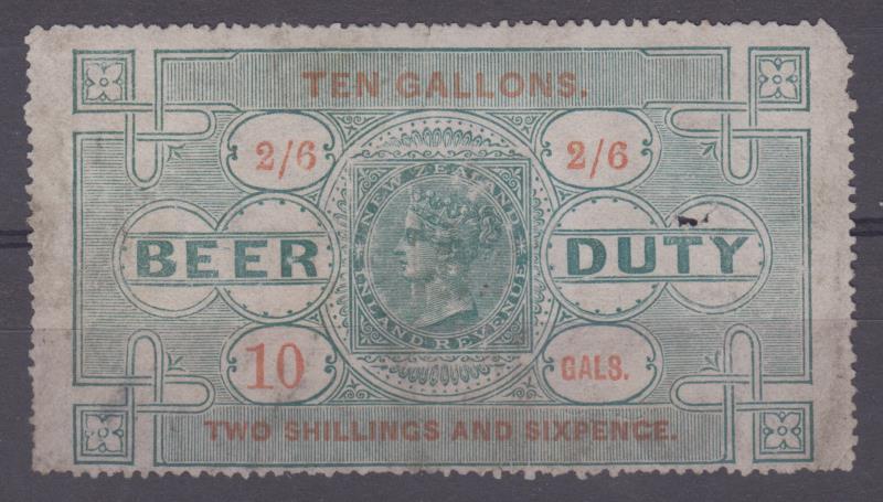 Lot 808 - NEW ZEALAND - Revenues / Beer Duty  -  Mowbray Collectables ​Public Stamp Auction #35