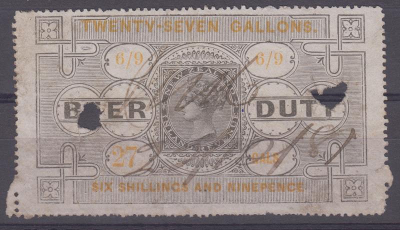 Lot 810 - NEW ZEALAND - Revenues / Beer Duty  -  Mowbray Collectables ​Public Stamp Auction #35