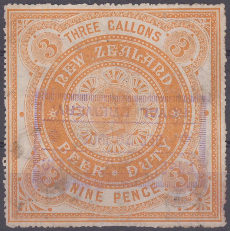 Lot 811 - NEW ZEALAND - Revenues / Beer Duty  -  Mowbray Collectables ​Public Stamp Auction #35