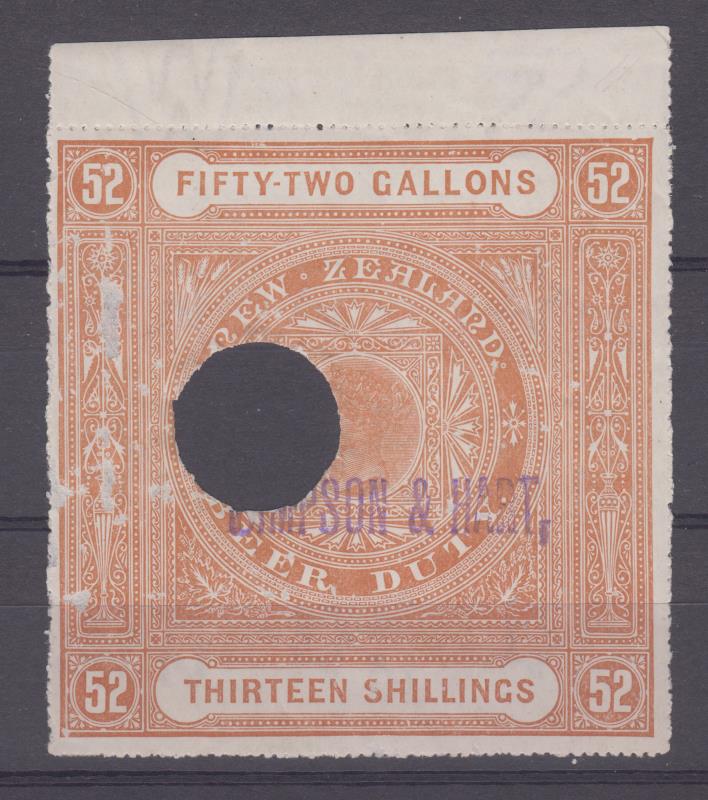 Lot 812 - NEW ZEALAND - Revenues / Beer Duty  -  Mowbray Collectables ​Public Stamp Auction #35