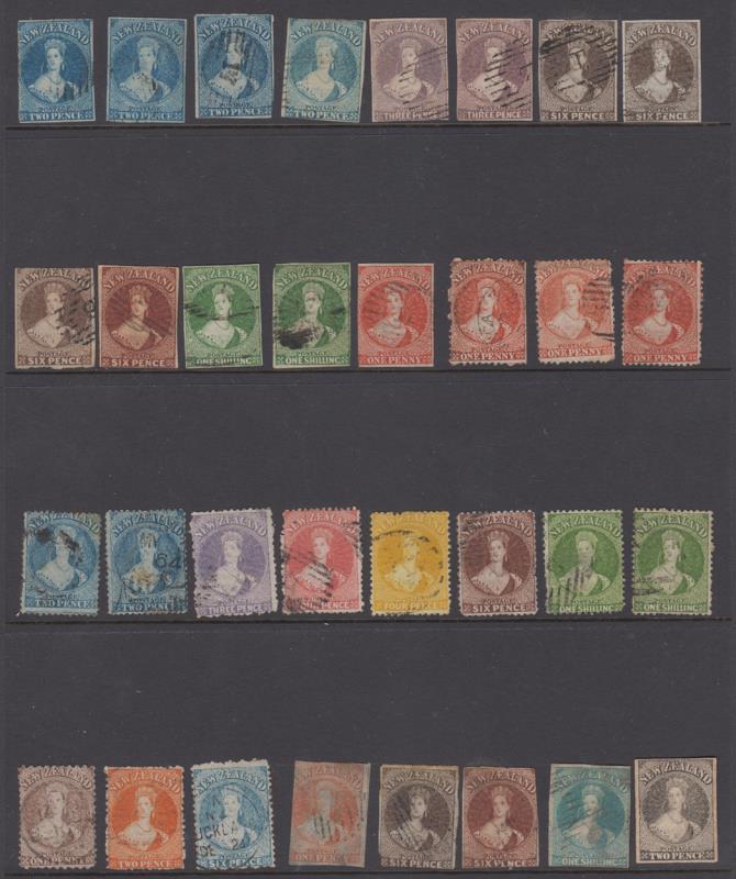 Lot 221 - NEW ZEALAND - Definitives: Full Face Queens Collections  -  Mowbray Collectables ​Public Stamp Auction #36