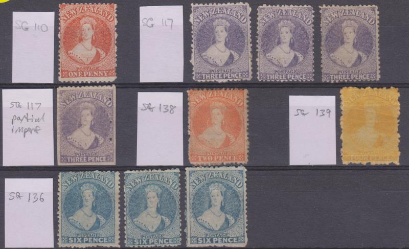 Lot 223 - NEW ZEALAND - Definitives: Full Face Queens Collections  -  Mowbray Collectables ​Public Stamp Auction #36