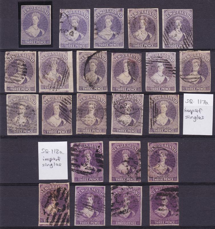Lot 224 - NEW ZEALAND - Definitives: Full Face Queens Collections  -  Mowbray Collectables ​Public Stamp Auction #36