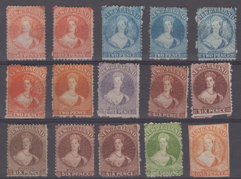 Lot 226 - NEW ZEALAND - Definitives: Full Face Queens Collections - Mowbray Collectables Public Stamp Auction #36 Lot 226 - NEW ZEALAND - Definitives: Full Face Queens Collections - Mowbray Collectables Public Stamp Auction #36
