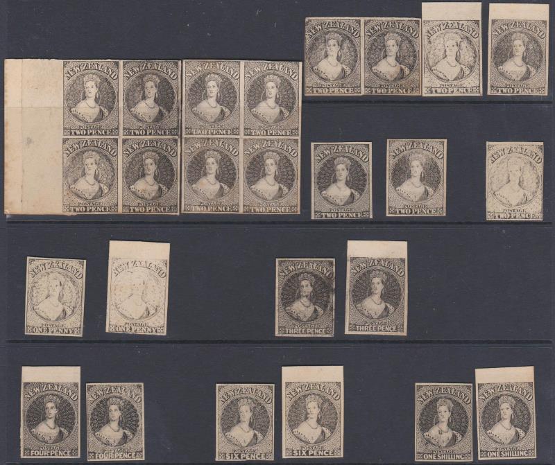 Lot 322 - NEW ZEALAND - Definitives: Full Face Queens Specimens, Reprints etc  -  Mowbray Collectables ​Public Stamp Auction #36