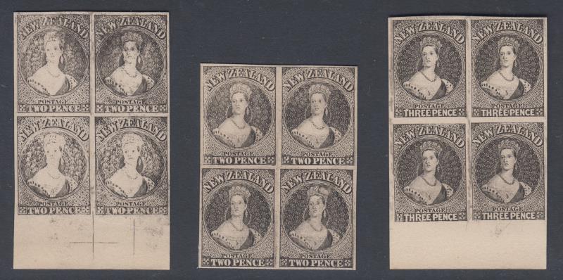 Lot 323 - NEW ZEALAND - Definitives: Full Face Queens Specimens, Reprints etc  -  Mowbray Collectables ​Public Stamp Auction #36