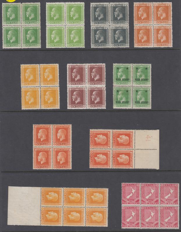 Lot 450 - NEW ZEALAND - Definitives: King George V - Mowbray Collectables Public Stamp Auction #36 Lot 450 - NEW ZEALAND - Definitives: King George V - Mowbray Collectables Public Stamp Auction #36